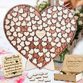 Personalized Wedding Puzzle Guest Book Alternative Custom Wood Heart Jigsaw Guest Book Sign Rustic Guest Book Wedding Decor for Party Engagement Reception Anniversary (A-100) by Certykllp