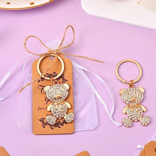 24Pcs Diamond Small Bear Keychain Baby Shower Party Favors for Guests - Image 7