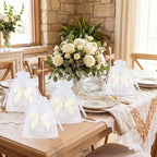 Vesici 20 Sets Baptism Party Favors for Guests Crystal Candy Bowl, White - Image 6