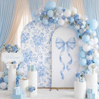 Tegeme 2 Set Blue Bow Floral Arch Backdrop Cover 7.2ft 6.6ft by Tegeme