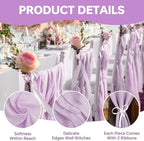 Sheer Chiffon Table Runner 35x120 Inches, Purple 12 Pack - Image 6