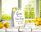 Your Main Event Prints Guess How Many Lemon Drops Game - Perfect for Baby Showers, Weddings, Bridal Showers, Birthdays, and More - Includes 1 Self-Standing Sign and 50 Guessing Cards (Pack of 2) - Image 2