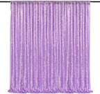 8ft x 8ft Light Purple Sequin Backdrop for Wedding Baby Shower Decorations by QueenDream