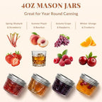 CycleMore 40 Pcs 4oz Crystal Mini Mason Jars, Silver Separable Lids - Image 3