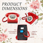 Audio Guest Book Wedding Phone, Record Customized Audio Message with Guest Book Retro Phone Audio GuestBook for Wedding Birthday Party Confession Audio Message Voicemail (Pink - Key) - Image 2