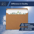 MOS Kraft Greeting Card Envelopes A6 (4.75 x 6.5 Inch) 500 Pack, Self-Seal Heavyweight Brown Envelopes for 4.5 x 6.25 Cards, 4x6 Photos, Rustic Wedding Invitations, Baby Shower - Image 5