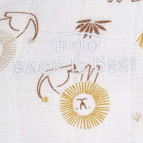 HALO 100% Cotton Sleepsack Swaddle, 3-Way Adjustable Wearable Blanket, TOG 1.5, Lions, Small, 3-6 Months - Image 2