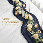 20 Pack Navy Blue 17 x 108 Inch Cheesecloth Table Runner - Boho Gauze Sheer Fabric for Wedding Baby Shower Party Home Decor - Image 6