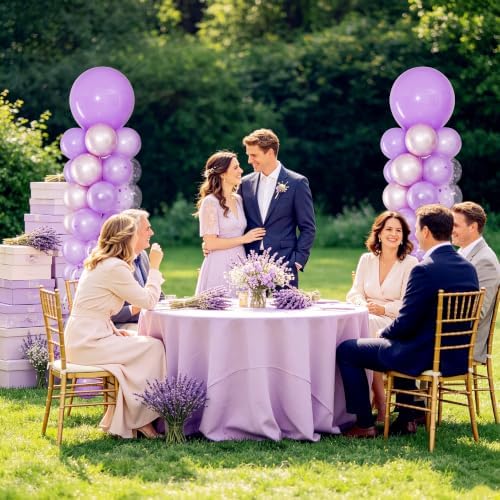 Purple Balloon Column Stand Kit of 2 with Lavender Balloons - Image 6