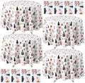 Ganeen 12 Pcs Christmas Tree Tablecloth Cartoon Colorful Red White Round by Ganeen