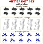 Gift Baskets Empty, 10 Pack White Baskets for Gifts, Raffle Basket Kit - Image 5