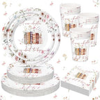 Sawysine 336pcs a New Chapter Is About to Begin Bridal Shower Tableware Set by Sawysine