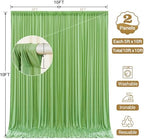 Sage Green Backdrop Curtain 10x10ft - Wrinkle Free Polyester Photo Curtain Backdrop Wedding Back Drop Fabric Drapes for Party Decorations Background for Photography - Image 6
