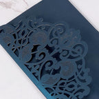 Navy Blue Laser Cut Invitations Wedding Invitation Kit Personalized Cards - Image 6