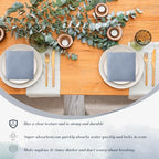 200 Pcs Dusty Blue Cocktail Napkins Disposable 10 x 10" Linen - Image 3
