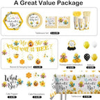 366PCS What Will Baby Bee Gender Reveal Decorations Serves 50 - Image 3