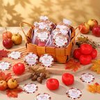 Batiyeer 25 Pcs Apple of Our Eye Theme Baby Shower Soap Thanks Card Bag - Image 4