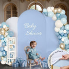 Arch Backdrop Cover Set of 3 Blue White Arch Covers Stretchy Backdrop 4FT 5FT 6FT Baby Shower Birthday Party Wedding Spandex Arch Stand Cover - Image 5