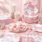 Newtay 250 Pcs Baby in Bloom Baby Shower Plates Napkins for Baby Shower - Image 3