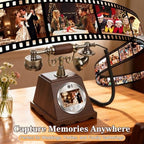 Video Audio Guest Book Wedding Phone, 3.5” 1080P Video Guestbook Phone for Wedding, Bridal Shower, Birthday Party, Baby Shower, Anniversary Engagement (Wood-Toned Brown) - Image 6