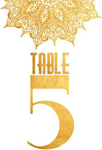 Golden Abstract Table Number Cards Double Sided Party Table Numbers for Reception Baby Shower Anniversary Birthday Bridal Party 4x6 Inch, 100 by Unknown