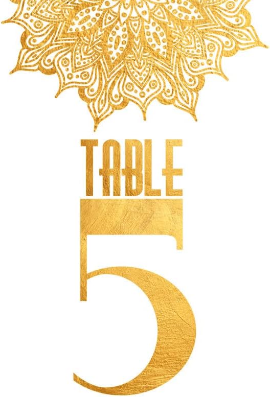 Golden Abstract Table Number Cards Double Sided Party Table Numbers for Reception Baby Shower Anniversary Birthday Bridal Party 4x6 Inch, 100 by Unknown