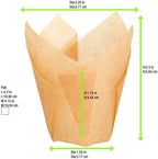PacknWood 209CPST1M Brown tulip papers, Tulips Golden Brown Silicone Baking Cup, cupcake liners for baking (1.25 oz 1.1") - 1000 per case - Image 5