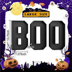 BOO Cardboard Letters for Halloween Party Decorations, 13.7 Inch Charcuterie Letters Fillable Black Paper Mache Letter Trays for Chocolate Candy Food Display Letter Box for Halloween Party Decorations - Image 3