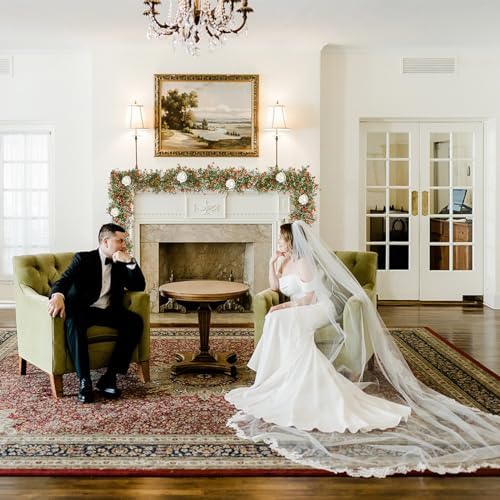2 Pcs 5.8ft Artificial Baby Breath Flower Vines, Babys Breath Artificial Flowers Real Touch Faux Gypsophila Hanging Fake Baby's Breath Garlands for Wedding and Baby Shower Decor(Red-Orange - Image 5