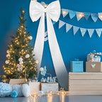 Giant Bow Decoration, 75x18 Inch Big Bows for Backdrop, Large Satin Ribbon Tie Bow for Wedding Engagement Baby Shower Bridal Christmas Birthday Party Wall Decor (White) - Image 4