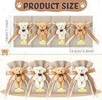 Shinylin 24 Pcs Bear Gift Bag Bulk for Baby Shower Guest Favor 5.3 x 7.1 Inches Candy Cute Plush Bear Drawstring Bag with Bow Thank You Acrylic Sign for Baby Boy Girl Party Decorations(Brown) - Image 2