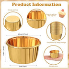 600 Pack Gold Cupcake Liners Bulk Disposable Foil Muffin Cup - Image 3