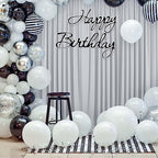 20ft×8ft Wrinkle Free Silver Grey Backdrop Curtains for Parties Wedding, 4 Panels 5×8ft Thick&Silky Polyester Silver Photo Backdrop Drapes Curtain for Birthday Baby Shower Photography Baptism - Image 6