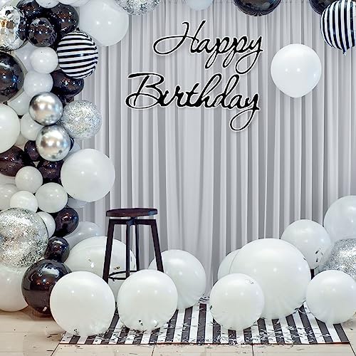 50ft×10ft Silver Wrinkle Free Backdrop Curtains for Parties, 10 Panels 5×10ft Soft Silky Polyester Light Gray Photo Backdrop Drapes for Wedding Birthday Baby Shower Party Photography Decor - Image 6