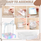 36 Set 3.5x3.5x4 in Candle Gift Package Transparent, Silver, 36 Set - Image 4