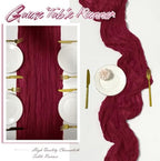 15 Pack Burgundy Cheesecloth Table Runner 17 x 108 inch Cheese Cloth Table Runners 9ft Burgundy Table Runner Rustic Romantic Sheer Gauze Runner for Wedding Party Baby Shower Table Decoration - Image 6