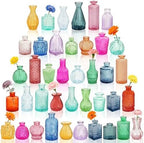 Glass Bud Vases in Bulk Small Mini Colorful Colored Vase for Flowers 40pc by PXDSDXJJWEDDING%EF%BC%86HOMEDECOR