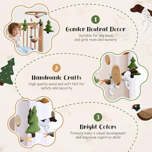 Baby Mobile for Crib Hunting Baby Crib Mobile for Boys Girls - Image 5