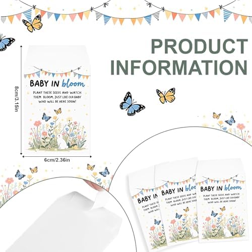 200 PCS Baby Shower Party Favor for Guests Include 50 Flower Seed Packets 50 Pots 50 Organza Bags 50 Garden Shovel for Baby Shower Birthday Party Favor, No Seeds - Image 4