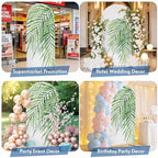Palm Leaf Arch Backdrop Cover 7.2 FT, Country Watercolor Sage Green Palm Leaf Wedding Arch Cover Stretchy Backdrop Stands Covers for Birthday Party Ceremony Banquet Decor - Image 6
