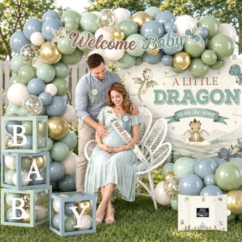 Dragon Baby Shower Decorations Kit, Baby Dragon Baby Shower Party Supplies - Image 5