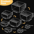 Geelin 8 Pack Acrylic Buffet Display Risers for Food Jewelry,Clear,Flat - Image 3