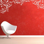 Beige Swirl Flower Floral Wall Decal Design. (100" X 29") #262A - Image 4
