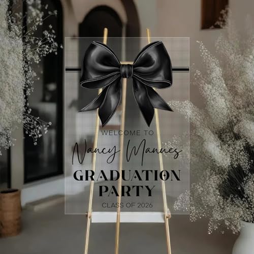 Personalized Graduation Yard Sign Class of 2026 Custom Graduation Welcome Sign with Name for Party Outdoor Lawn Decor, Clear Acrylic or Frosted Option, Waterproof Durable Display for Garden Entrance - Image 3