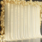 20x10ft Beige Backdrop Curtains with Lights Photo Drapes Wrinkle Free Fabric Backdrop Curtain for Wedding Birthday Party Baby Shower Bridal Shower Party Background Decorations - Image 4