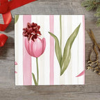 susiyo 3 Rolls Pink Tulips and Ribbon Pattern Gift Wrapping Paper Perfect for Wedding, Baby Shower, Valentine's Day, Christmas - Birthday Wrapping Paper Mini Roll - 58 x 22.8 inches - Image 3