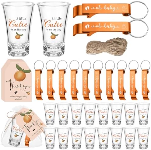Blushtier 25 Sets Baby Shower Shot Glass Bottle Opener, Cutie by Blushtier
