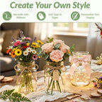 12 PCS 16oz Glass Mason Jars Flower Vases for Centerpieces, Clear - Image 4