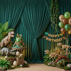 30x10FT Backdrop Curtains with Rod Pockets - Wrinkle Free Photo Stage Backdrop 6 Panels Curtains Drapes for Photography Wedding Party Baby Shower Decorations (Blackish Green) - Image 2