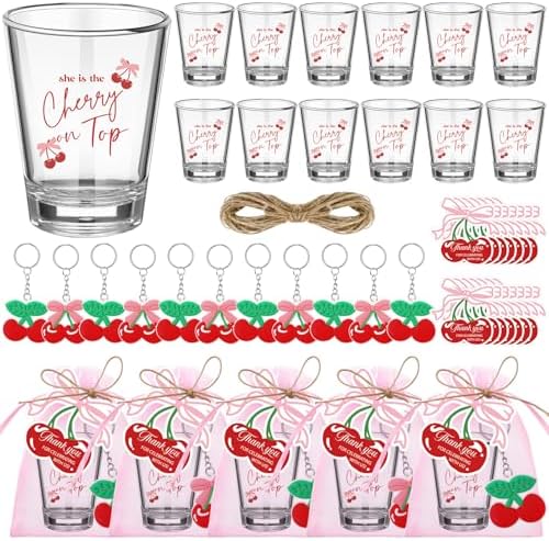 Roshtia 36 Set Cherry Bow Baby Shower Favors for Guests by Roshtia